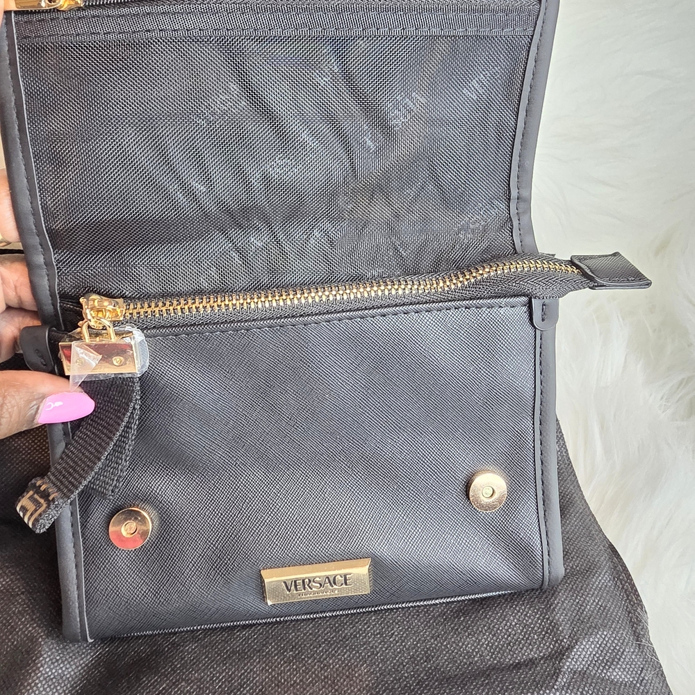 Versace Fragrance Clutch/Pouch/Makeup Bag New with Plastic on Hardware Dustbag - Picture 7 of 10
